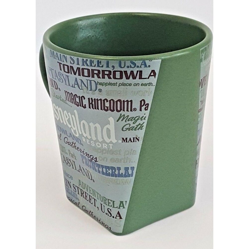 Disneyland Disney Lands Mug Green Squared Hidden Mickey Where It All Started - Picture 7 of 13